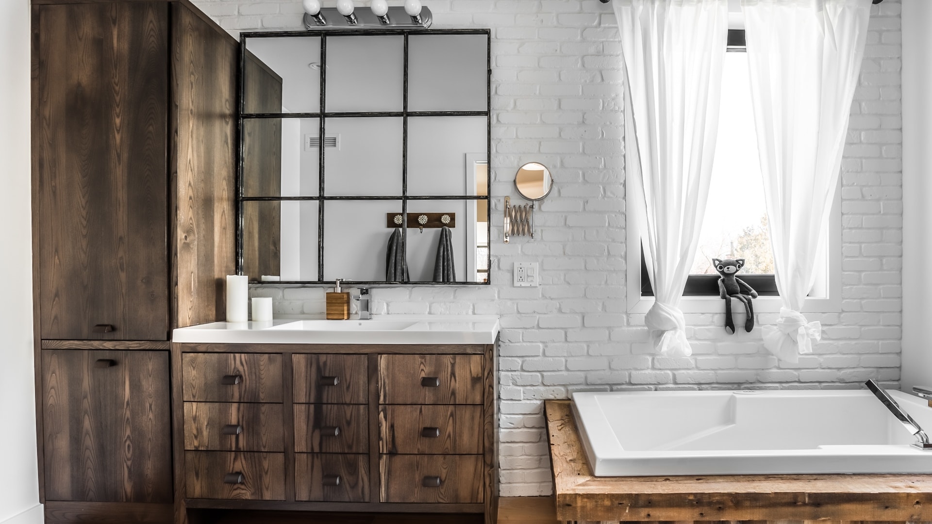 Style industriel/vintage pour une salle de bain