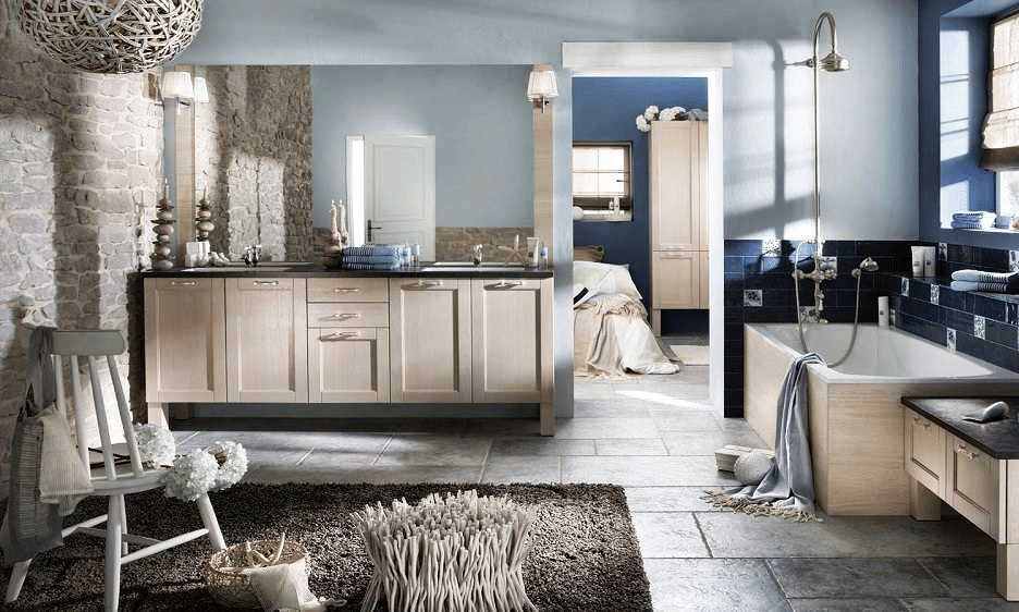Style bord de mer pour une salle de bain