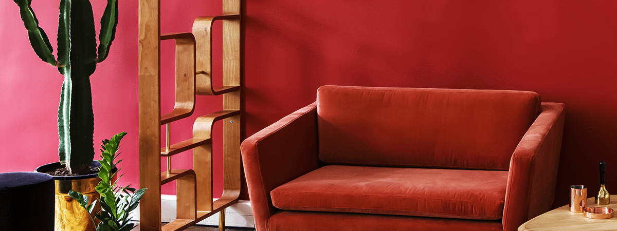 Couleur : rouge tendance pour salon, Décoday.
