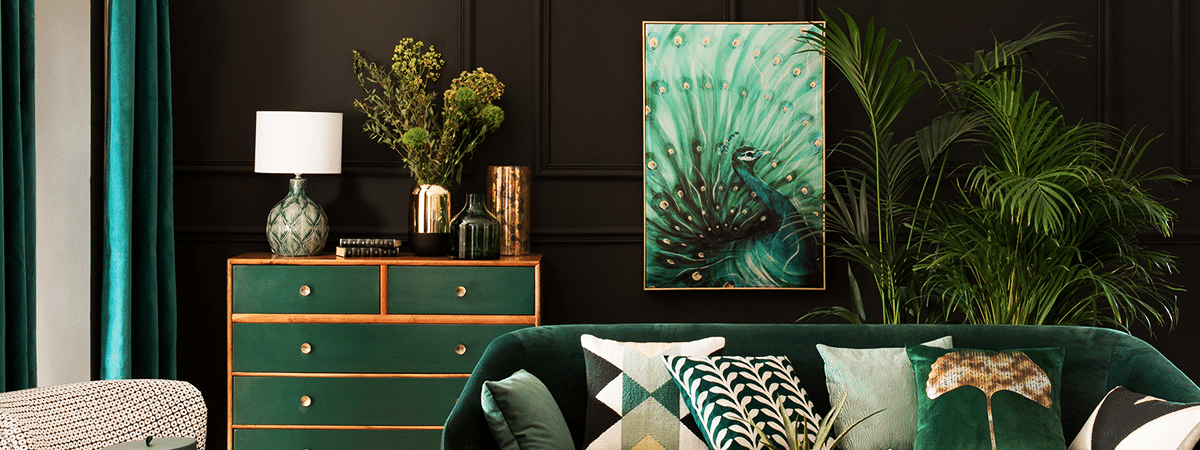 Couleur : vert tendance pour salon, Décoday.